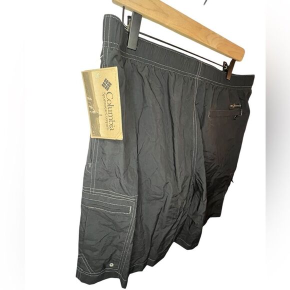 Columbia Men’s Cargo Swim Shorts Omni-Shade UPF 50 Quick-Dry Black L NWT - Picture 3 of 5